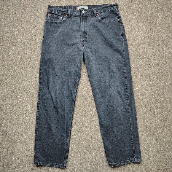 Vintage LEVI'S 550 Jeans Men's 38x30 Black Relaxed Fit 100% Cotton Denim USA Y2K - Picture 1 of 10